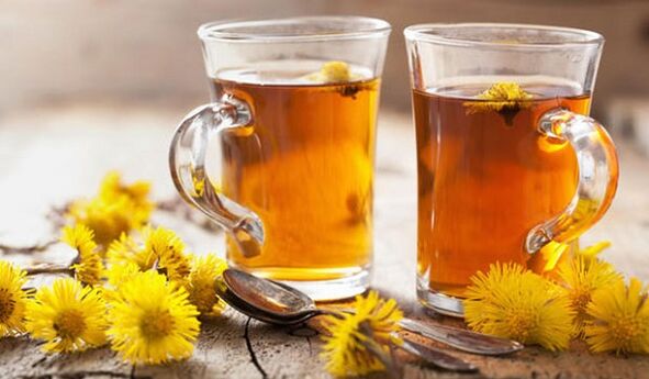 Dandelion tea for the treatment of varicose veins.